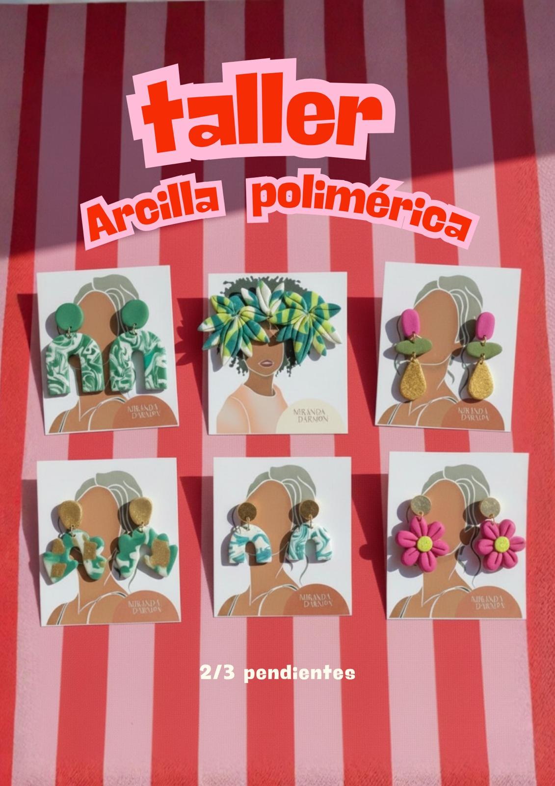 Arcilla polimérica: dos pendientes grandes y uno mini